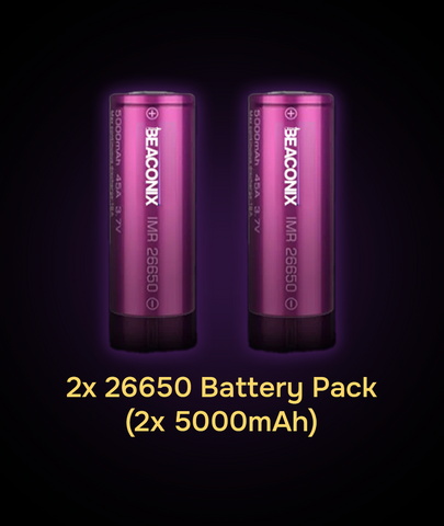 26650 Battery Pack 2Pcs (5000mAh)